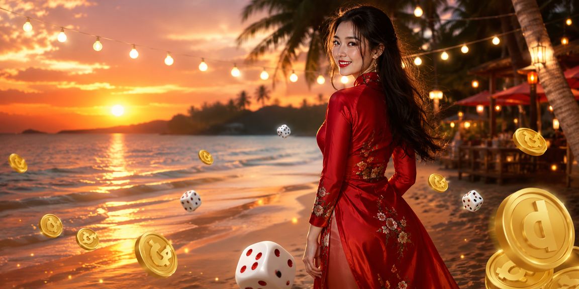 Cô gái áo dài Phú Quốc bên bàn tài xỉu với không khí sôi động